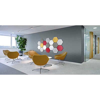 Ghent Powder-Coated Hex Steel Whiteboards (HEXS1821GN)