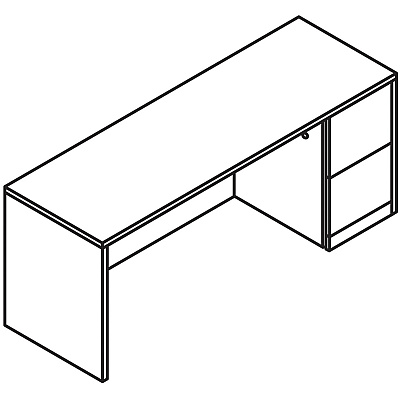 HON 10500 H105903R Pedestal Credenza (HON105903RLS1)