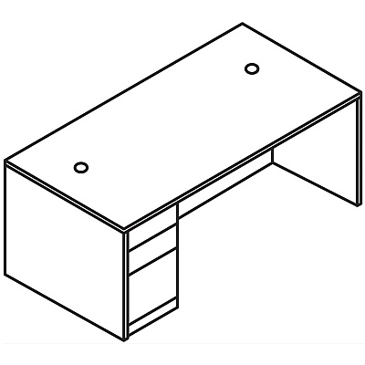HON 10500 H105898L Pedestal Desk (HON105898LLS1)