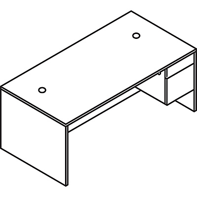 HON 10500 H10583R Pedestal Desk (HON10583RLS1)