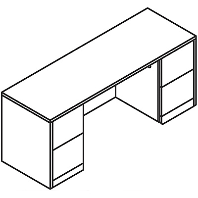 HON 10500 H105900 Pedestal Credenza (HON105900LS1)