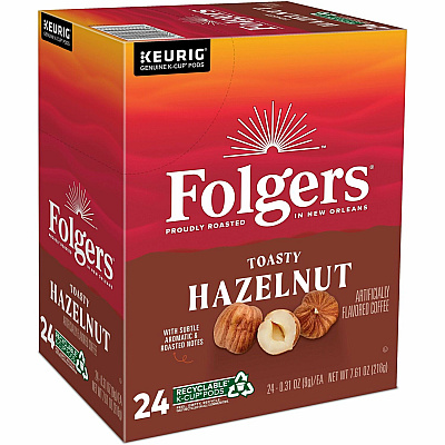 Folgers K-Cup Toasty Hazelnut Coffee (GMT7463)
