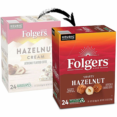 Folgers K-Cup Toasty Hazelnut Coffee (GMT7463)