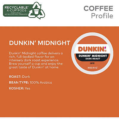 Dunkin Donuts Dunkin Donuts K-Cup Dunkin Midnight Coffee (GMT1279)