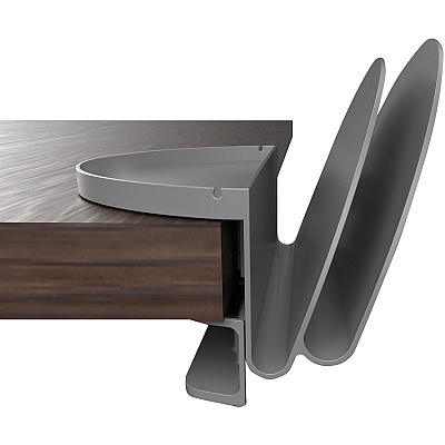 deflecto Standing Desk Desk File Organizer Grey (DEF400003)
