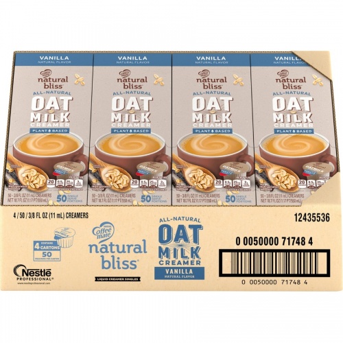 Coffee-mate Coffee-mate Natural Bliss Vanilla Oat Milk Liquid Creamer - Single-Serve Tubs (71748CT)
