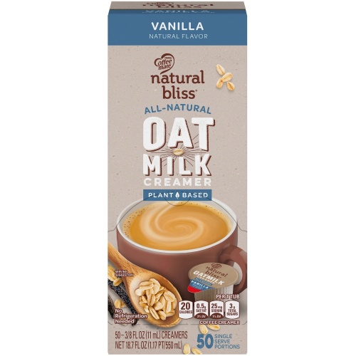 Coffee-mate Coffee-mate Natural Bliss Vanilla Oat Milk Liquid Creamer - Single-Serve Tubs (71748BX)