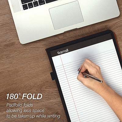 Samsill Two-Tone Padfolio, Resume Portfolio, Business Portfolio, with 8.5 x 11" Writing Pad, Brown and Dark Brown (SAM71656)