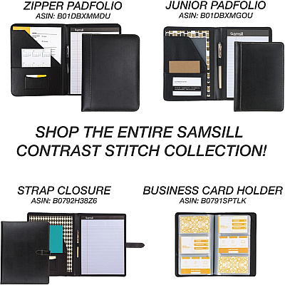 Samsill Contrast Stitch Leather Ring Binder (SAM15710)