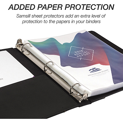 Samsill Contrast Stitch Leather Ring Binder (SAM15710)