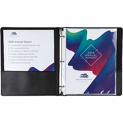 Samsill Contrast Stitch Leather Ring Binder (SAM15710)