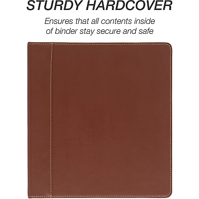 Samsill Contrast Stitch Leather Ring Binder (SAM15712)