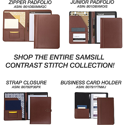 Samsill Contrast Stitch Leather Ring Binder (SAM15712)
