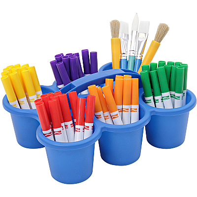deflecto Antimicrobial Kids 6 Cup Caddy (DEF39509BLU)