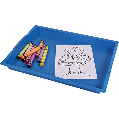deflecto Antimicrobial Finger Paint Tray (DEF39507BLU)