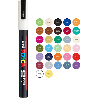 Uni Posca PC-3M Paint Markers (UBCPC3MWHITE)