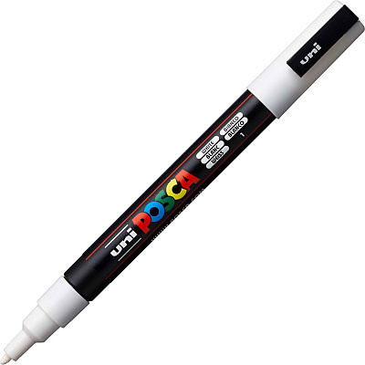Uni Posca PC-3M Paint Markers (UBCPC3MWHITE)