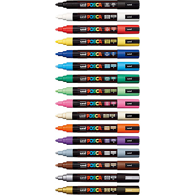 Uni Posca PC-5M Paint Markers (UBCPC5M16C)