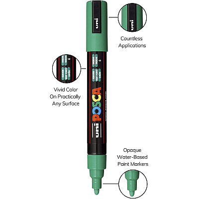 Uni Posca PC-5M Paint Markers (UBCPC5MGREEN)