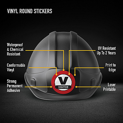 Zweckform Avery Waterproof Vinyl Stickers, 2? Diameter, Laser, 60ct (AVE61536)