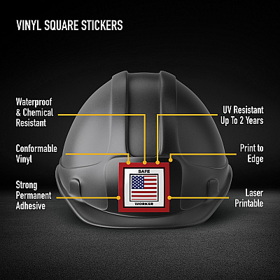 Zweckform Avery Waterproof Vinyl Stickers, 2? x 2? , Laser, 60ct (AVE61538)