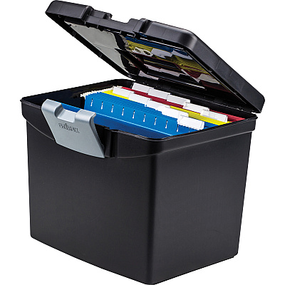 Storex Portable File Storage Box with XL Lid (STX61504U01C)