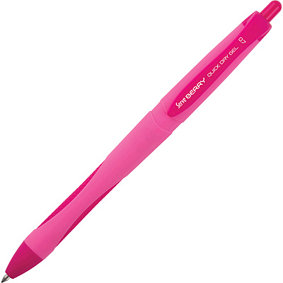 So-Mine Serve Berry Quick Dry Retract Gel Ink Pen (SRVBRGEL07B6KRB)