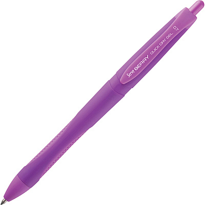 So-Mine Serve Berry Quick Dry Retract Gel Ink Pen (SRVBRGEL07B6KRB)