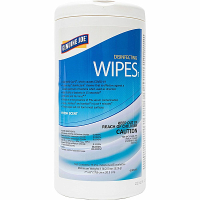 Genuine Joe Disinfecting Wipes (GJOW75F)