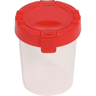 deflecto Antimicrobial Kids No Spill Paint Cup Red (DEF39515RED)
