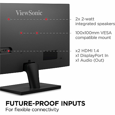 Viewsonic VA2715-2K-MHD 27 Inch 1440p LED Monitor with Adaptive Sync, Ultra-Thin Bezels, HDMI and DisplayPort Inputs for Home and Office