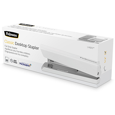 Fellowes LX820 - Classic Full Size Desktop Stapler - White (FEL5011401)