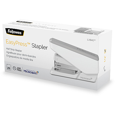 Fellowes LX840 Half Strip EasyPress Stapler White (FEL5011501)
