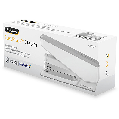 Fellowes LX850 Full Strip EasyPress Stapler - White (FEL5011601)