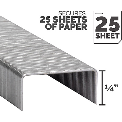 Fellowes ¼" Full Strip of Staples 5000pk (FEL5010801)