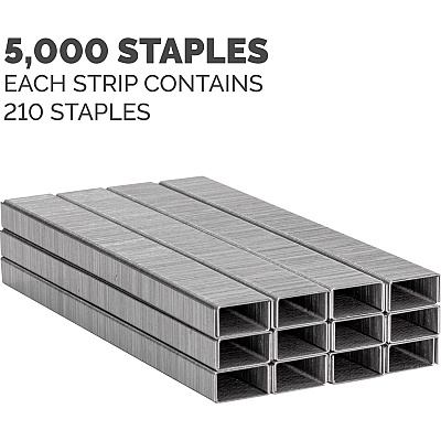 Fellowes ¼" Full Strip of Staples 5000pk (FEL5010801)