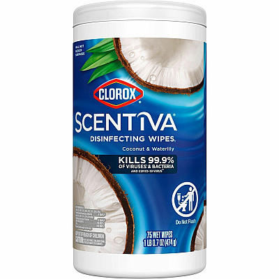 Clorox Scentiva Wipes, Bleach Free Cleaning Wipes (CLO60037)