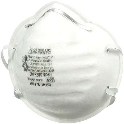 3M N95 Particle Respirator 8200 Masks - 2-Packs (MMM8200H2C)