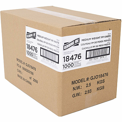 Genuine Joe Medium-weight Individually Wrapped Knives (GJO18476)
