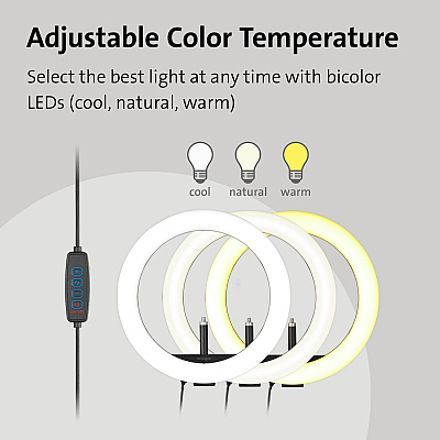 Kensington L1000 Bicolour Ring Light with Webcam Mount (KMW87653)