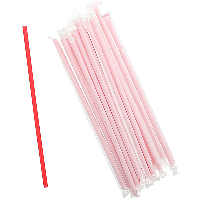 Banyan Giant Red Straws - Wrapped (EGS198200)