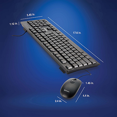 Verbatim Wired Keyboard and Mouse (70734)