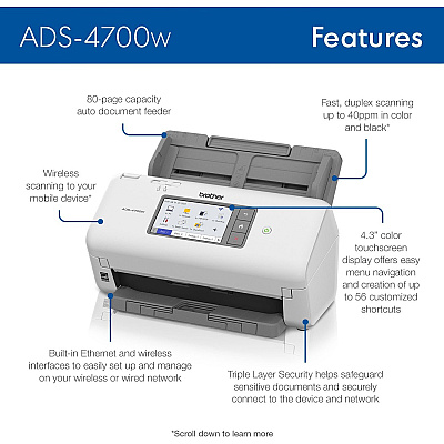 Brother Professional Desktop Scanner ADS-4700W