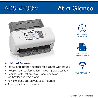 Brother Professional Desktop Scanner ADS-4700W