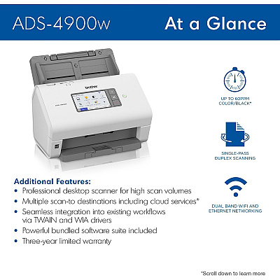 Brother Professional Desktop Scanner ADS-4900W