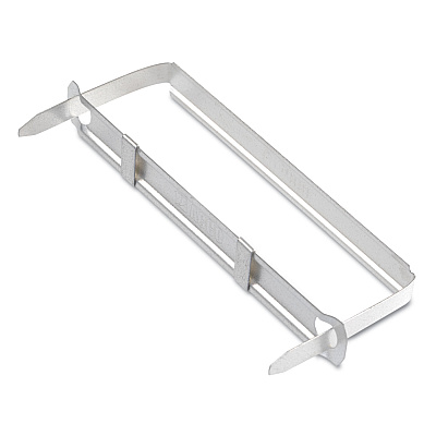 ACCO Premium Two-Piece Two-Prong Paper Fastener Base and Compressor Sets, 1" Capacity, 2.75" Center to Center, Silver, 50/Box (ACC70012)