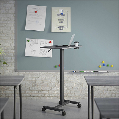Lorell Height-adjustable Mobile Desk (LLR84837)