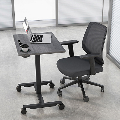 Lorell Height-adjustable Mobile Desk (LLR84837)