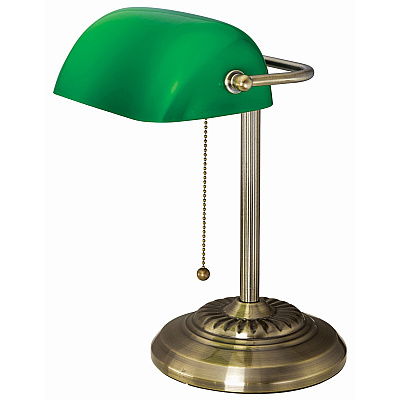 Victory Light Banker's Brass Desk Lamp (VLU9B101AB)