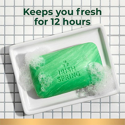 Irish Spring Deodorant Bar Soap with Flaxseed Oil (CPC114177)